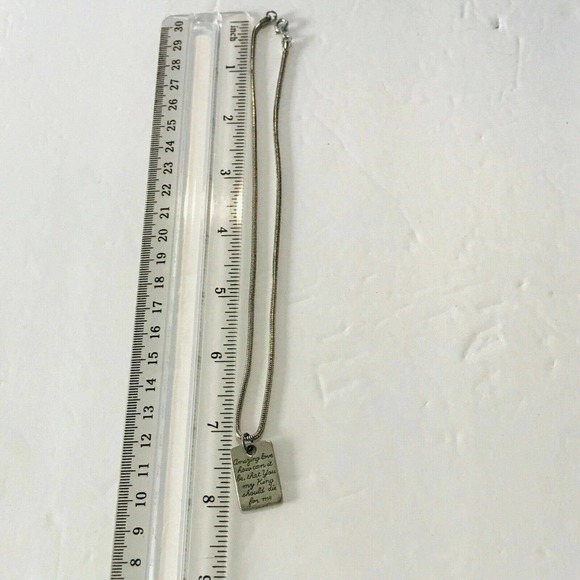 BSD Bob Siemon Designs Silver Tone You are my King Charm Pendant Necklace - Picture 4 of 5